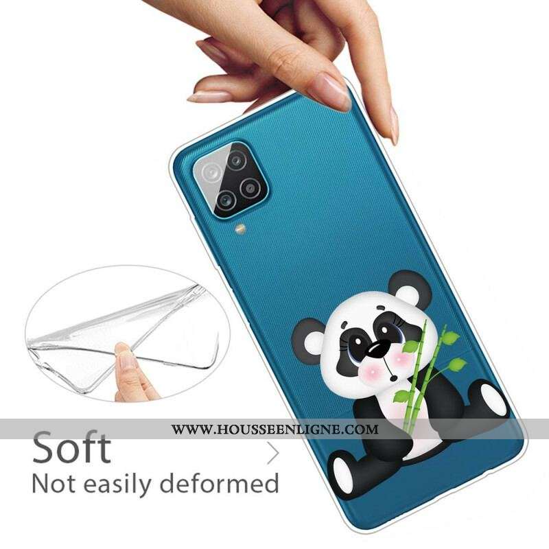 Coque Samsung Galaxy A12 / M12 Transparente Panda Triste