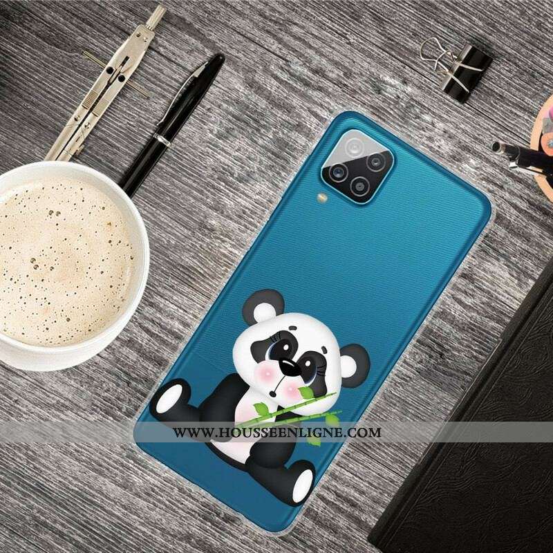 Coque Samsung Galaxy A12 / M12 Transparente Panda Triste