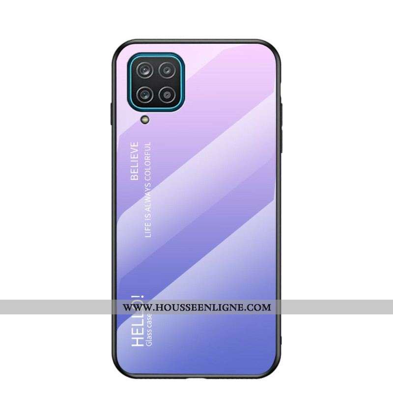 Coque Samsung Galaxy A12 / M12 Verre Trempé Hello