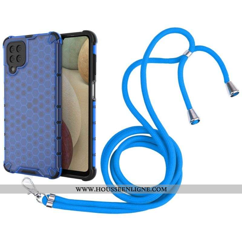 Coque Samsung Galaxy A12 / M12 à Cordon Nid d'abeille