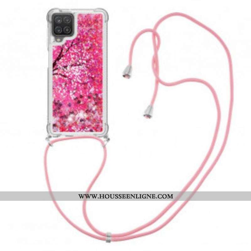 Coque Samsung Galaxy A12 / M12 à Cordon Paillettes Arbre