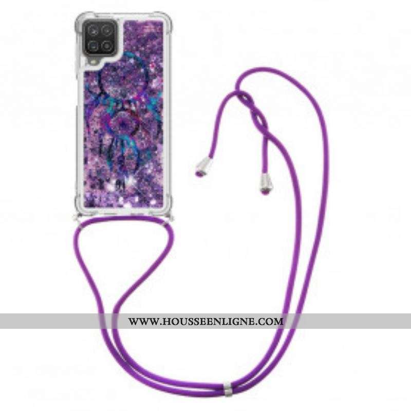 Coque Samsung Galaxy A12 / M12 à Cordon Paillettes Attrape Rêves
