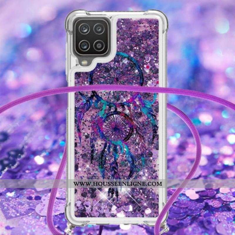 Coque Samsung Galaxy A12 / M12 à Cordon Paillettes Attrape Rêves