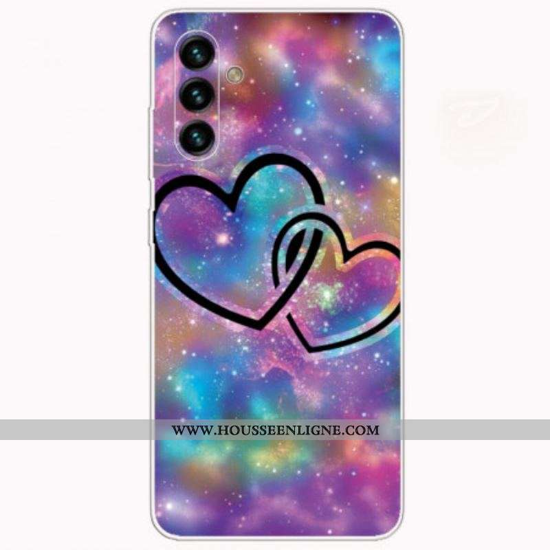 Coque Samsung Galaxy A13 5G / A04S Coeurs Enchaînés