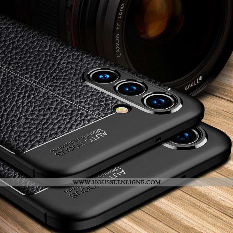 Coque Samsung Galaxy A13 5G / A04s Effet Cuir Litchi Double Line