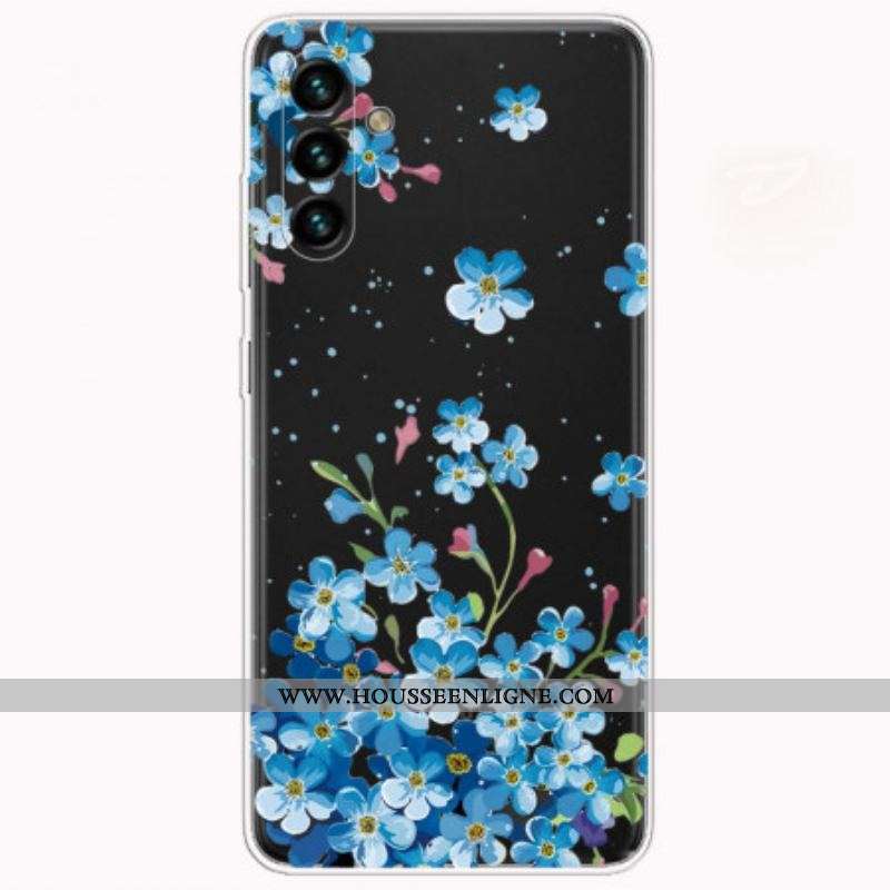Coque Samsung Galaxy A13 5G / A04s Fleurs Bleues