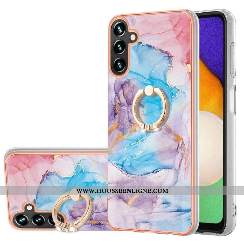 Coque Samsung Galaxy A13 5G / A04s Marbre avec Anneau-Support