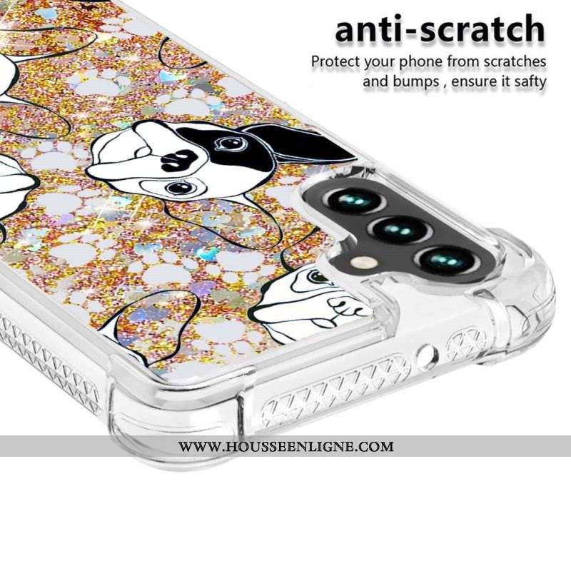 Coque Samsung Galaxy A13 5G / A04s Mr Chien Paillettes