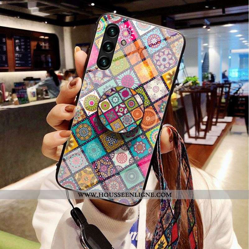 Coque Samsung Galaxy A13 5G / A04s Support Magnétique Patchwork