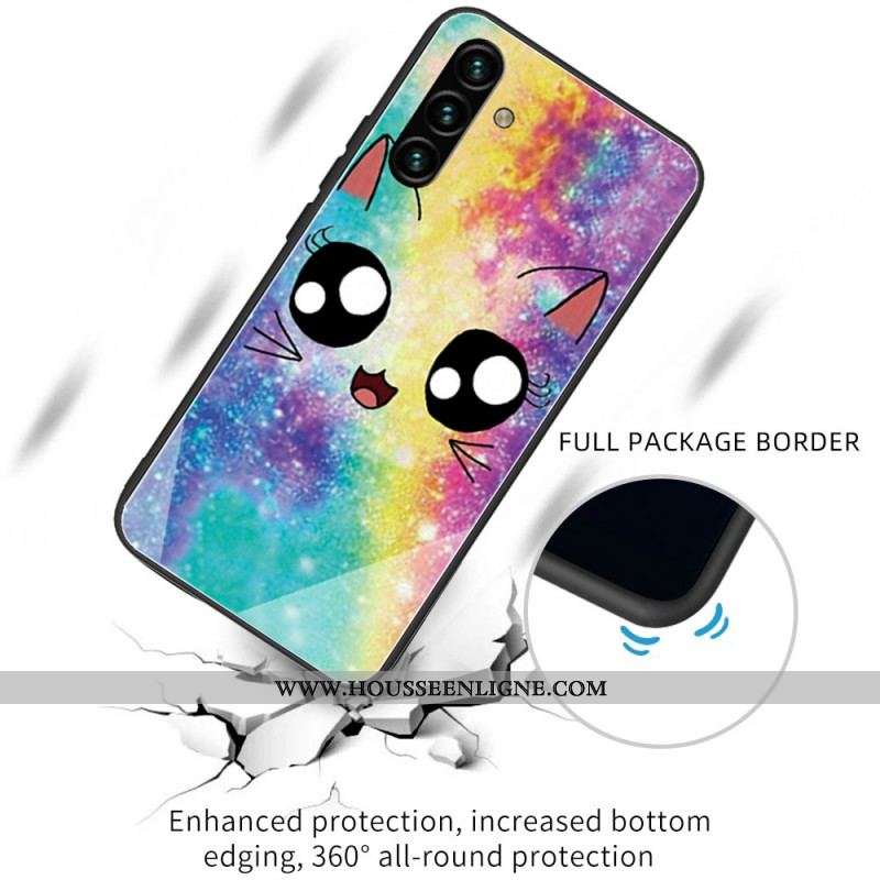 Coque Samsung Galaxy A13 5G / A04s Verre Trempé Chat