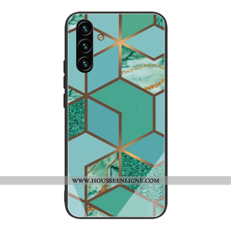 Coque Samsung Galaxy A13 5G / A04s Verre Trempé Marbre Géométrie