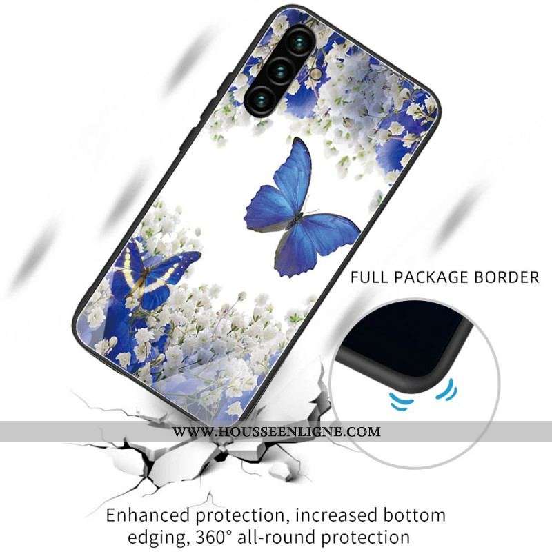 Coque Samsung Galaxy A13 5G / A04s Verre Trempé Papillons Design
