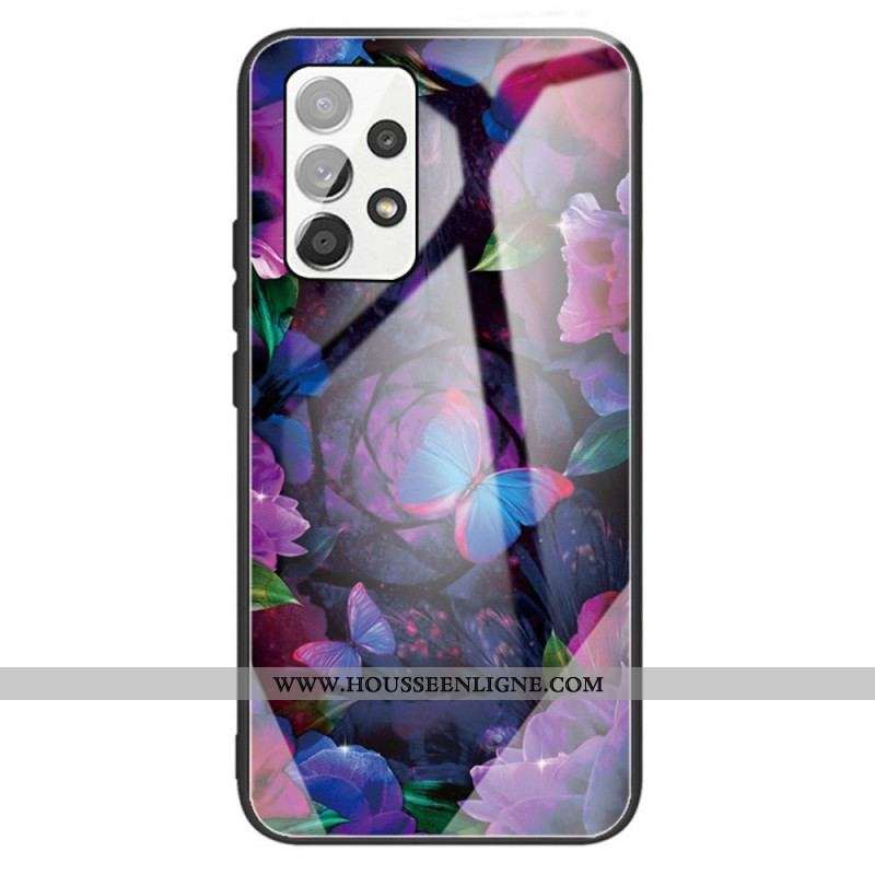 Coque Samsung Galaxy A13 5G Verre Trempé Variation Papillons