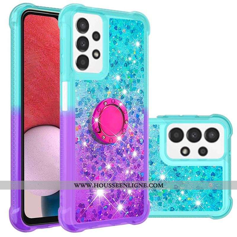 Coque Samsung Galaxy A13 Paillettes Anneau-Support