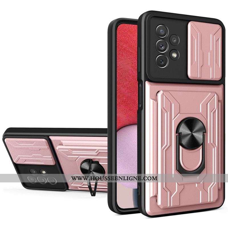 Coque Samsung Galaxy A13 Porte-Carte et Protège-Lentilles
