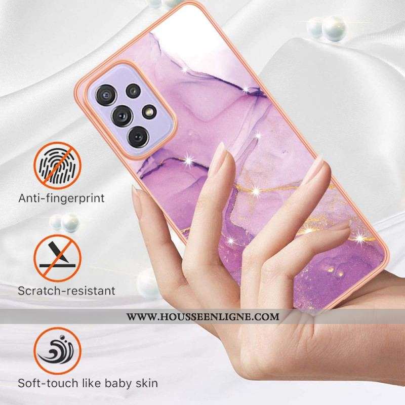 Coque Samsung Galaxy A13 Silicone Flexible Marbre