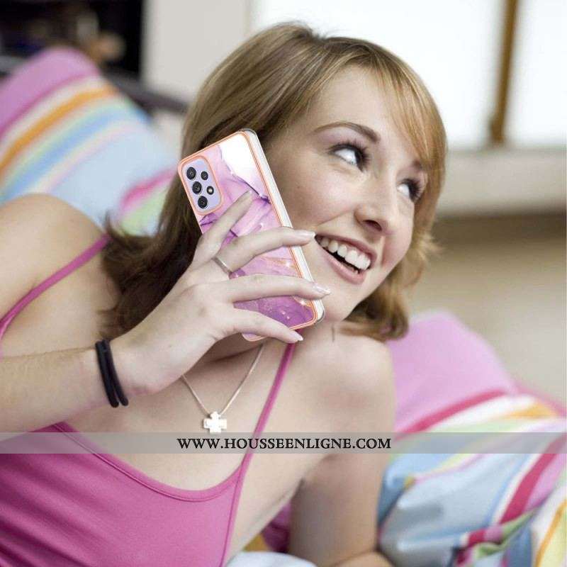 Coque Samsung Galaxy A13 Silicone Flexible Marbre