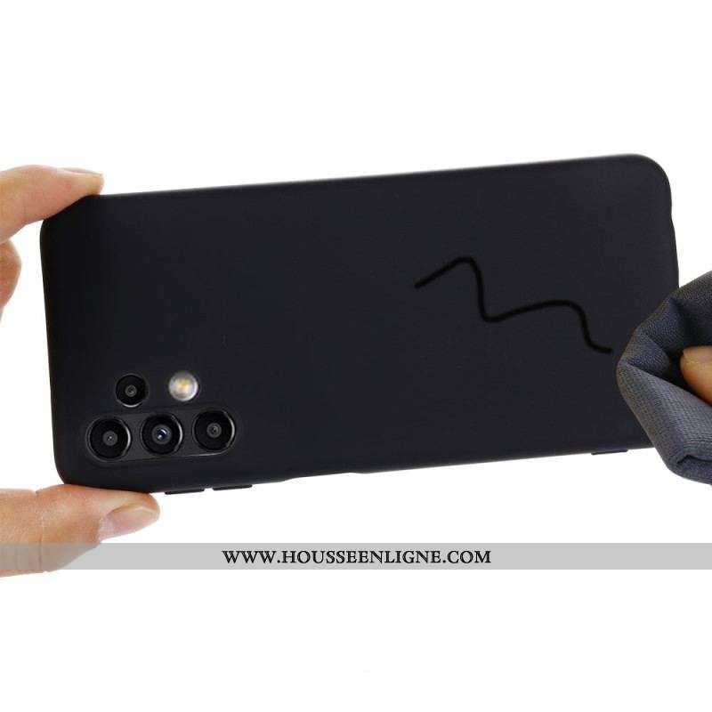 Coque Samsung Galaxy A13 Silicone Liquide avec Lanière