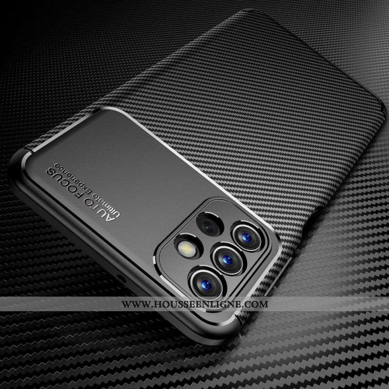 Coque Samsung Galaxy A13 Texture Fibre Carbone Flexible
