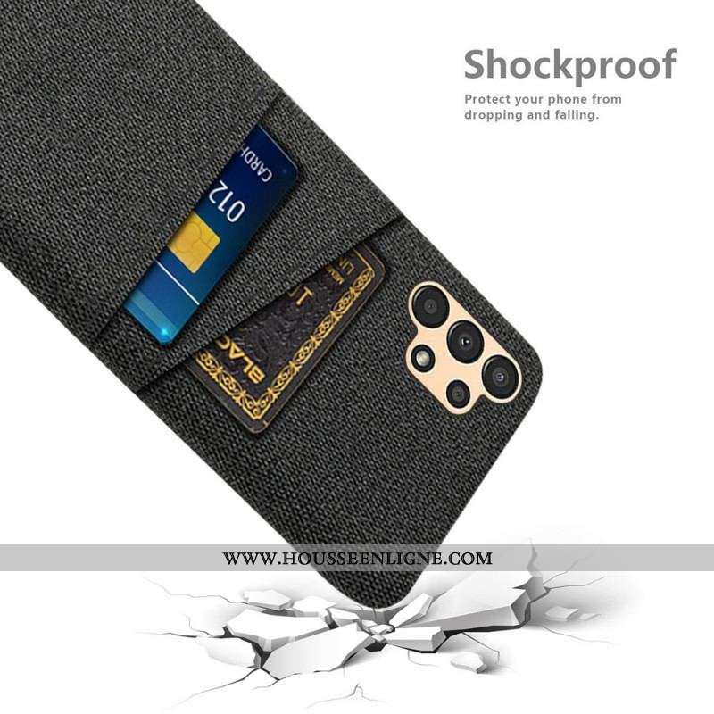 Coque Samsung Galaxy A13 Tissu Porte-Cartes