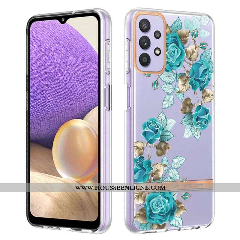 Coque Samsung Galaxy A13 Transparente Florale