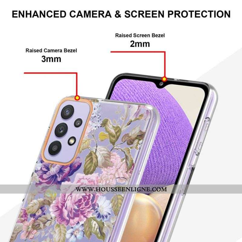 Coque Samsung Galaxy A13 Transparente Florale