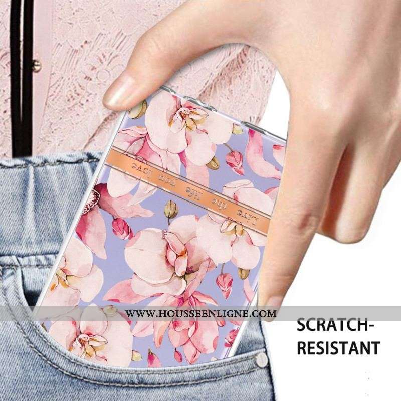 Coque Samsung Galaxy A13 Transparente Florale