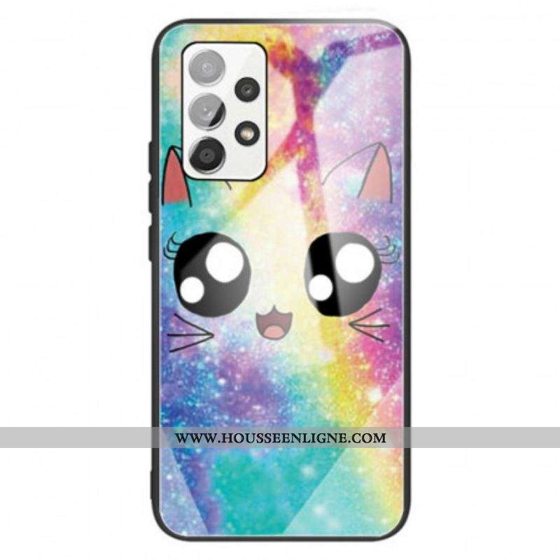 Coque Samsung Galaxy A13 Verre Trempé Chat