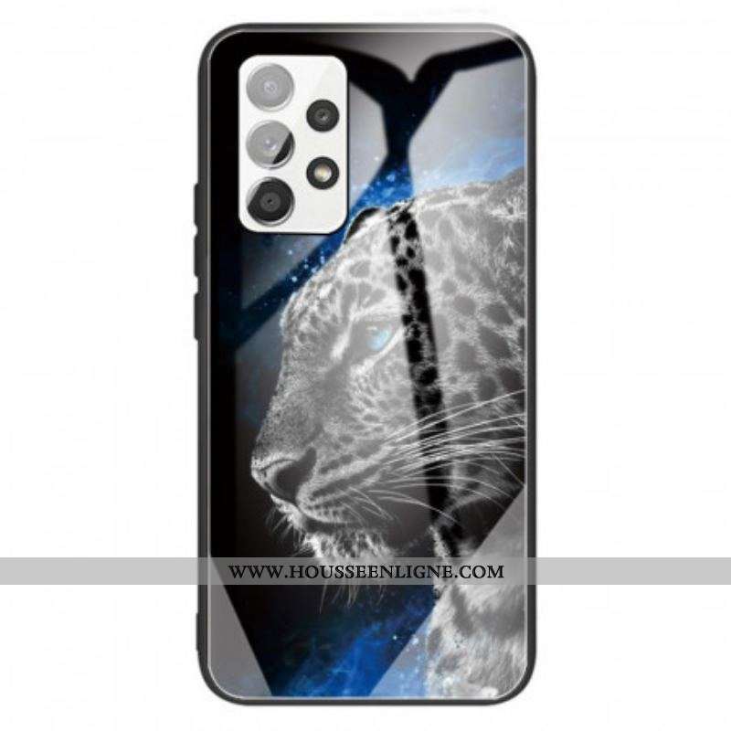 Coque Samsung Galaxy A13 Verre Trempé Face de Félin