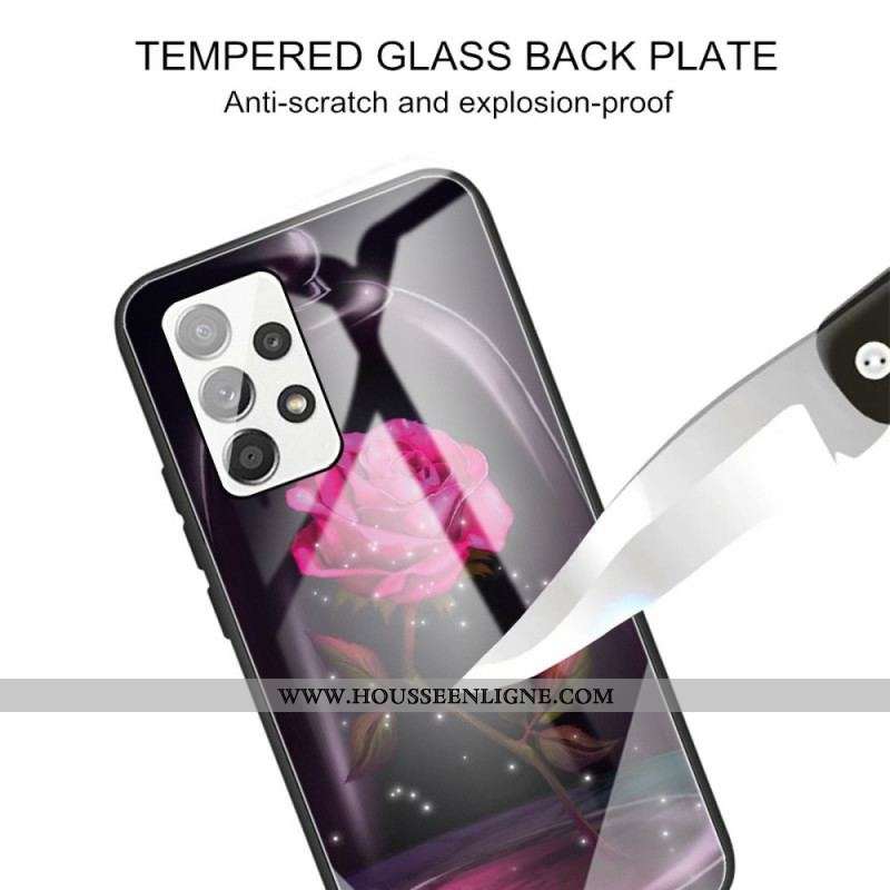 Coque Samsung Galaxy A13 Verre Trempé Rose Magique
