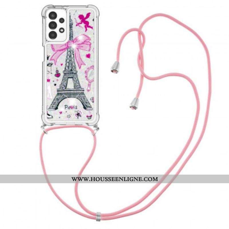 Coque Samsung Galaxy A13 à Cordon Tour Eiffel