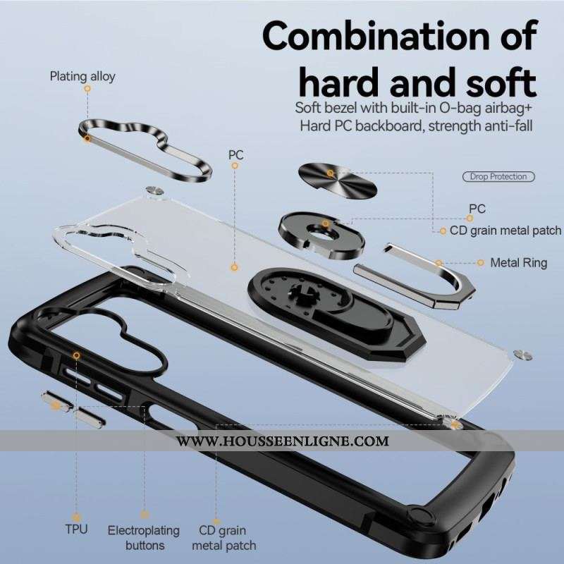 Coque Samsung Galaxy A14 5G / A14 Anneau-Support Métal