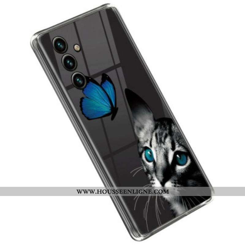 Coque Samsung Galaxy A14 5G / A14 Chat et Papillon