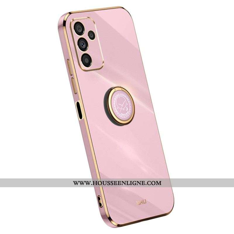 Coque Samsung Galaxy A14 5G / A14 Rebords Dorés avec Anneau-Support