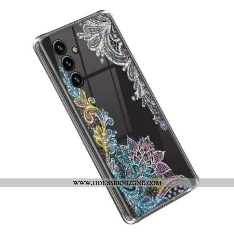 Coque Samsung Galaxy A14 5G / A14 Transparente Dentelle Mandala