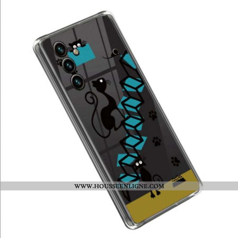 Coque Samsung Galaxy A14 5G / A14 Transparente Drôles de Chats