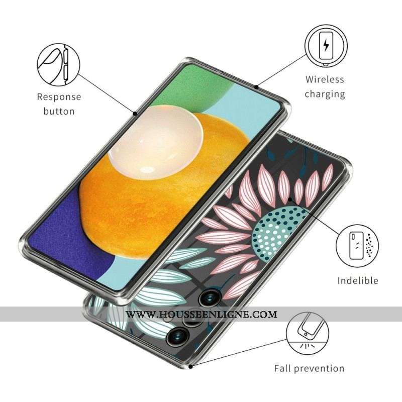 Coque Samsung Galaxy A14 5G / A14 Transparente Florale