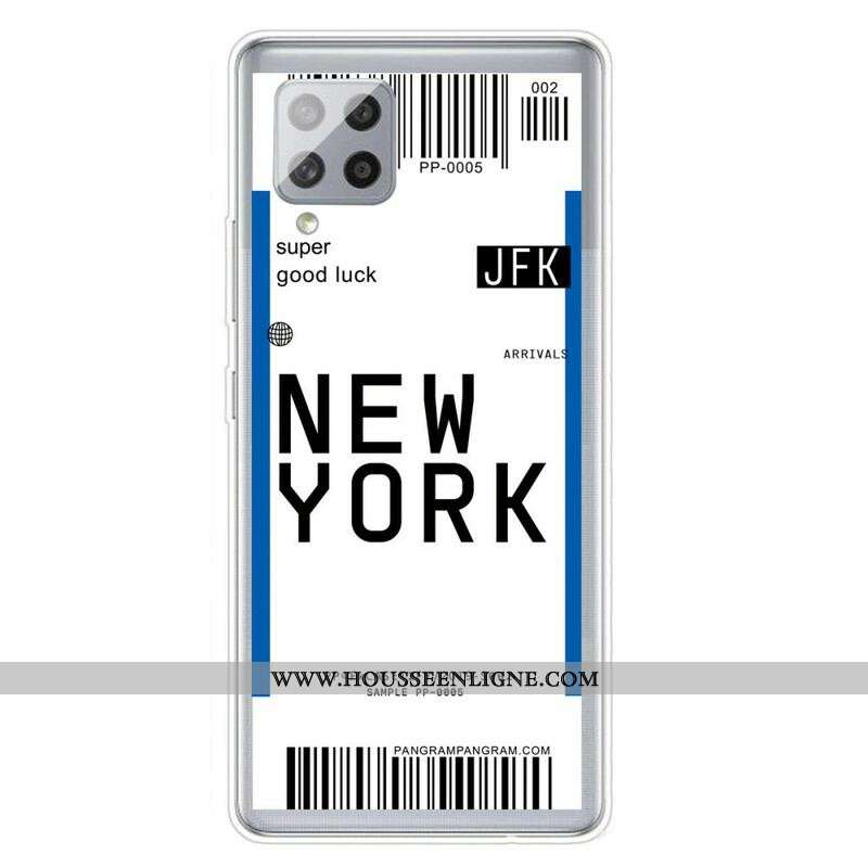 Coque Samsung Galaxy A42 5G Boarding Pass to New York