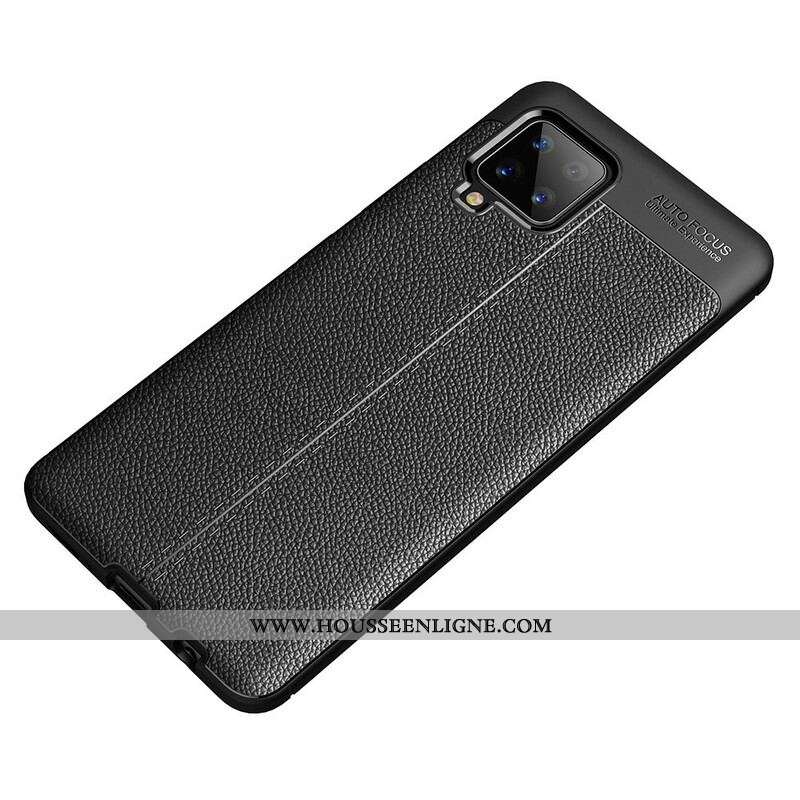 Coque Samsung Galaxy A42 5G Effet Cuir Litchi Double Line