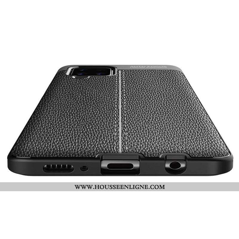 Coque Samsung Galaxy A42 5G Effet Cuir Litchi Double Line