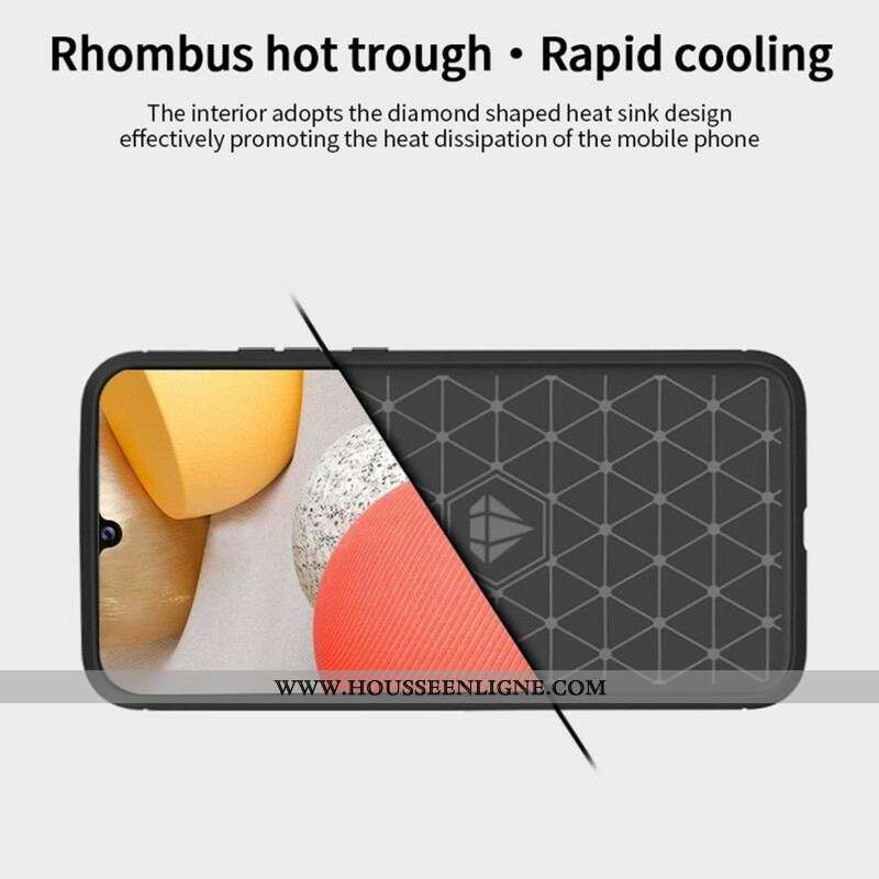 Coque Samsung Galaxy A42 5G Fibre Carbone Brossée MOFI