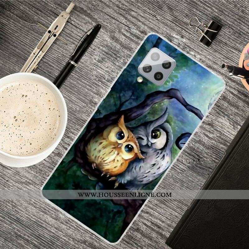 Coque Samsung Galaxy A42 5G Peinture Hiboux