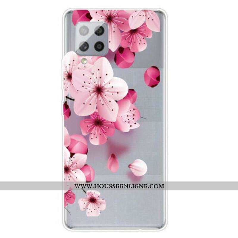 Coque Samsung Galaxy A42 5G Petites Fleurs Roses