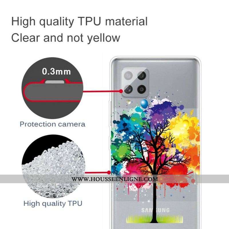 Coque Samsung Galaxy A42 5G Transparente Arbre Aquarelle