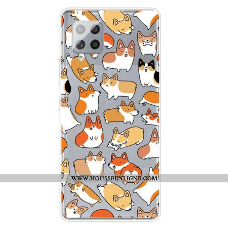 Coque Samsung Galaxy A42 5G Transparente Multiples Chiens