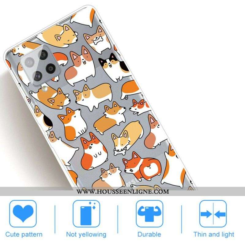 Coque Samsung Galaxy A42 5G Transparente Multiples Chiens