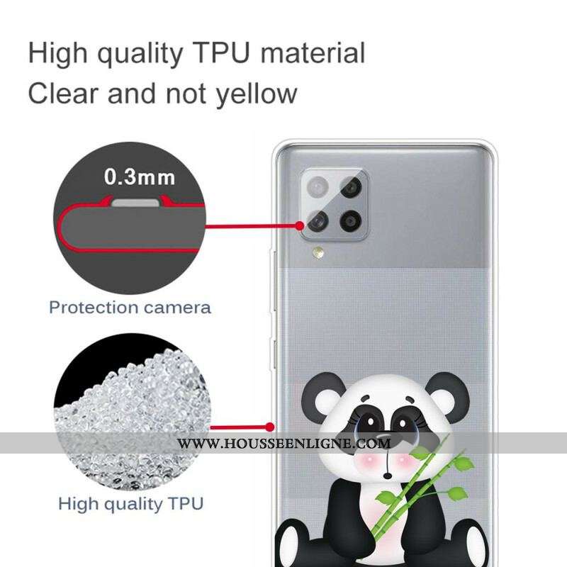Coque Samsung Galaxy A42 5G Transparente Panda Triste