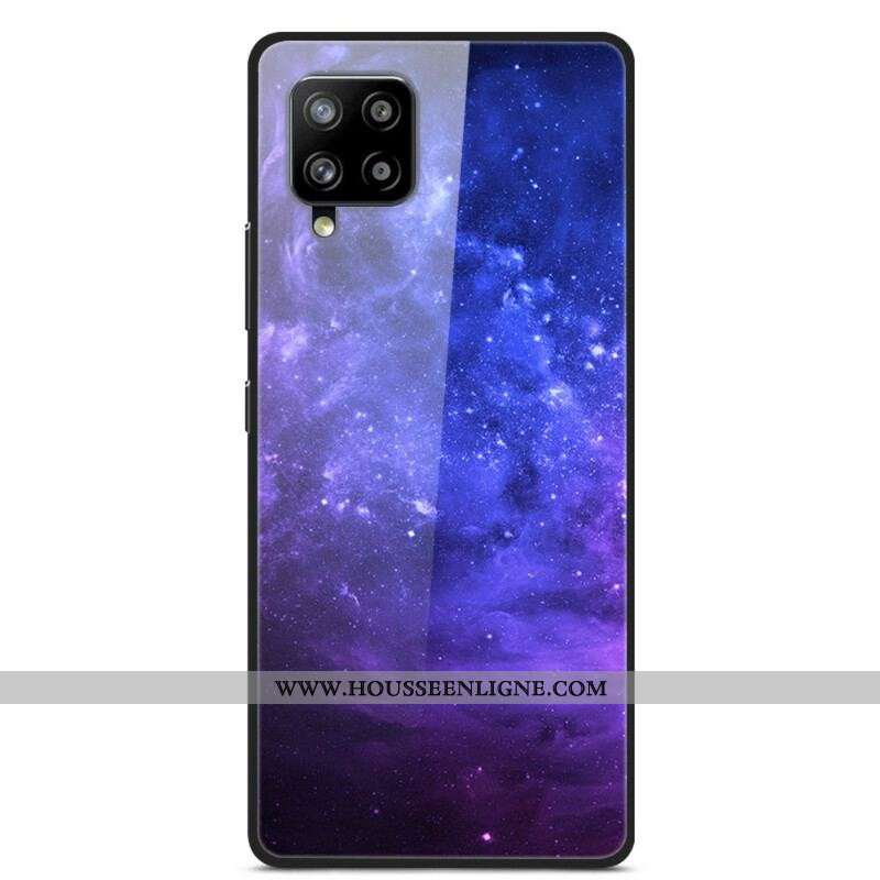 Coque Samsung Galaxy A42 5G Verre et Silicone Galaxie