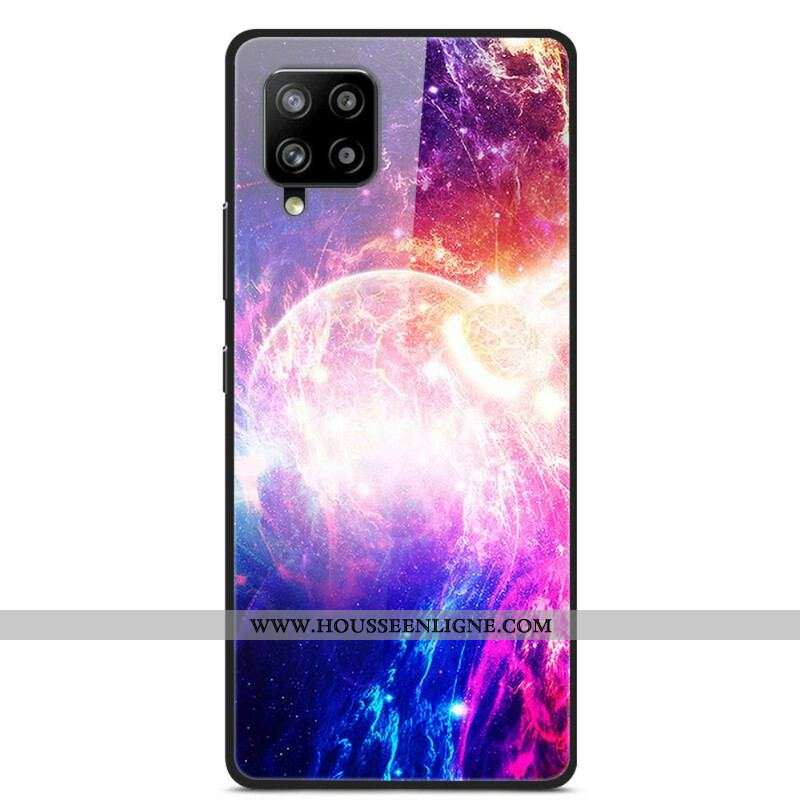 Coque Samsung Galaxy A42 5G Verre et Silicone Planètes en feu
