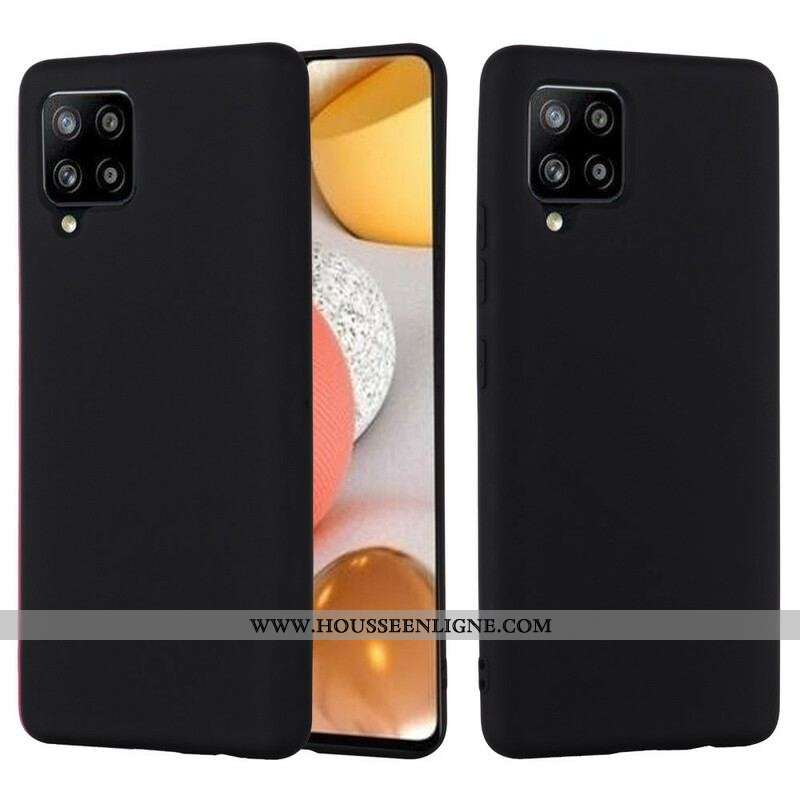 Coque Samsung Galaxy A42 Silicone Liquide avec Lanière